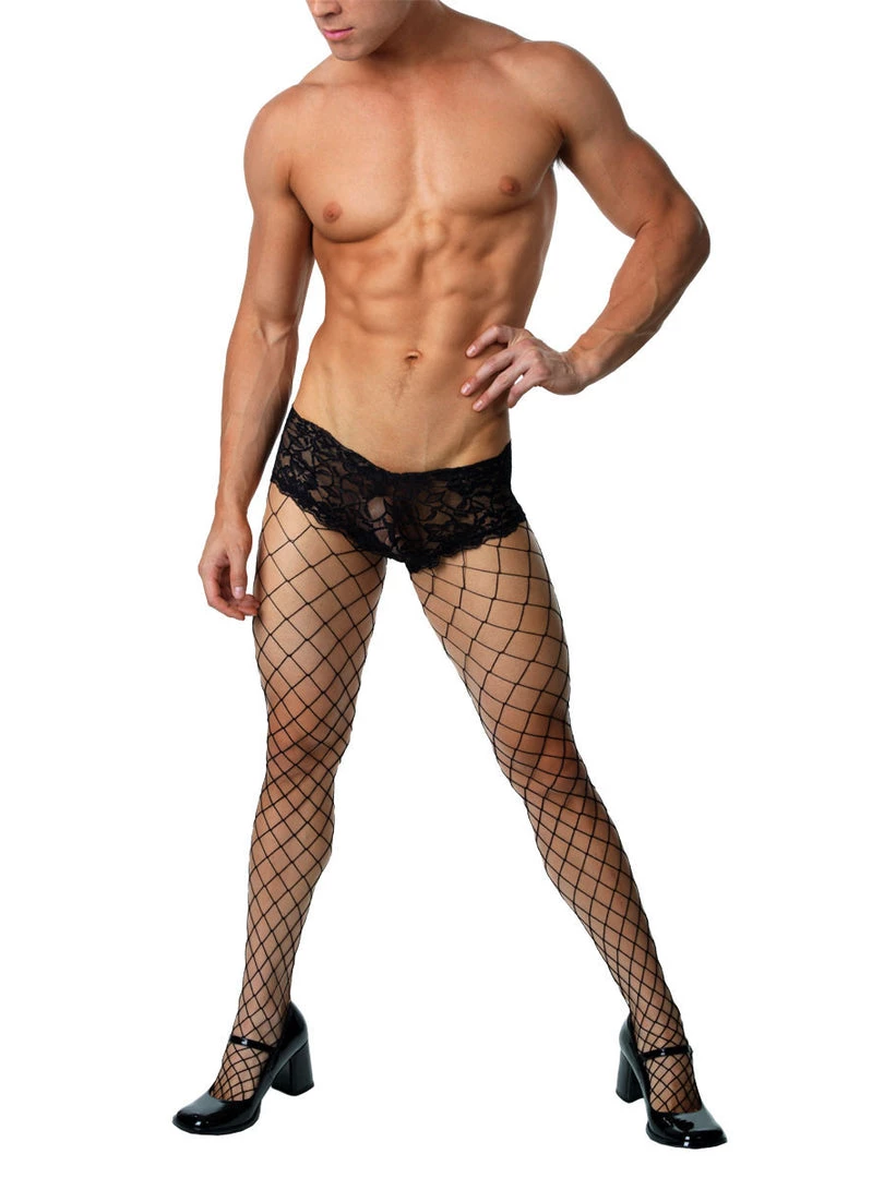 Leg Avenue Fishnets And Lace Panty 3 Leg Avenue Fishnets And Lace Panty