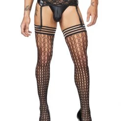 Kixies Circle Fishnet Thigh High