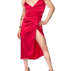 Coquette Satin Wrap Dress SatinSatin
