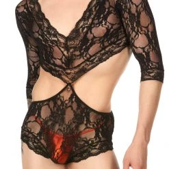 Leg Avenue LaceLace Floral Lace V-Neck Teddy