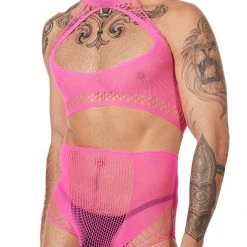 Leg Avenue Halter Crop Top & High Waist Panty Set