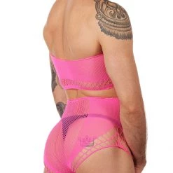 Leg Avenue Halter Crop Top & High Waist Panty Set