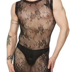 Leg Avenue Floral Stretch Lace Mini Dress