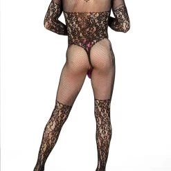 Leg Avenue Long Sleeve Lace Bodystocking Lingerie