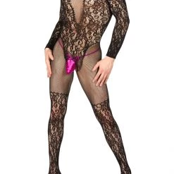 Leg Avenue Long Sleeve Lace Bodystocking Lingerie
