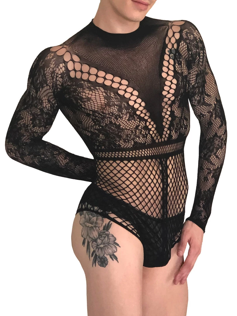Leg Avenue Long Sleeve Fishnet Bodysuit 3 Leg Avenue Long Sleeve Fishnet Bodysuit