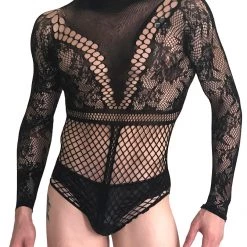 Leg Avenue Long Sleeve Fishnet Bodysuit