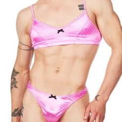 Venetian Satin Polka Dot Bra