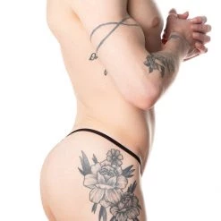 Venetian Satin Polka Dot V-String