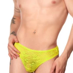 Ruby Turbo Lace Picot Thong Panties