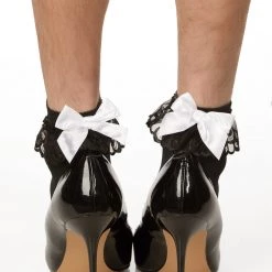 Leg Avenue LaceLace Lace And Bow Ankle Socks